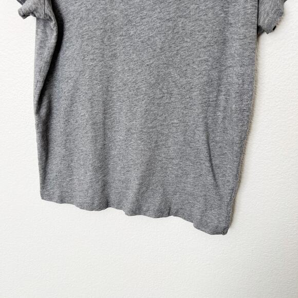 [J. Crew] Gray Oh La La Graphic Print Round Neck Short Sleeve T-Shirt Size XL - Picture 7 of 11